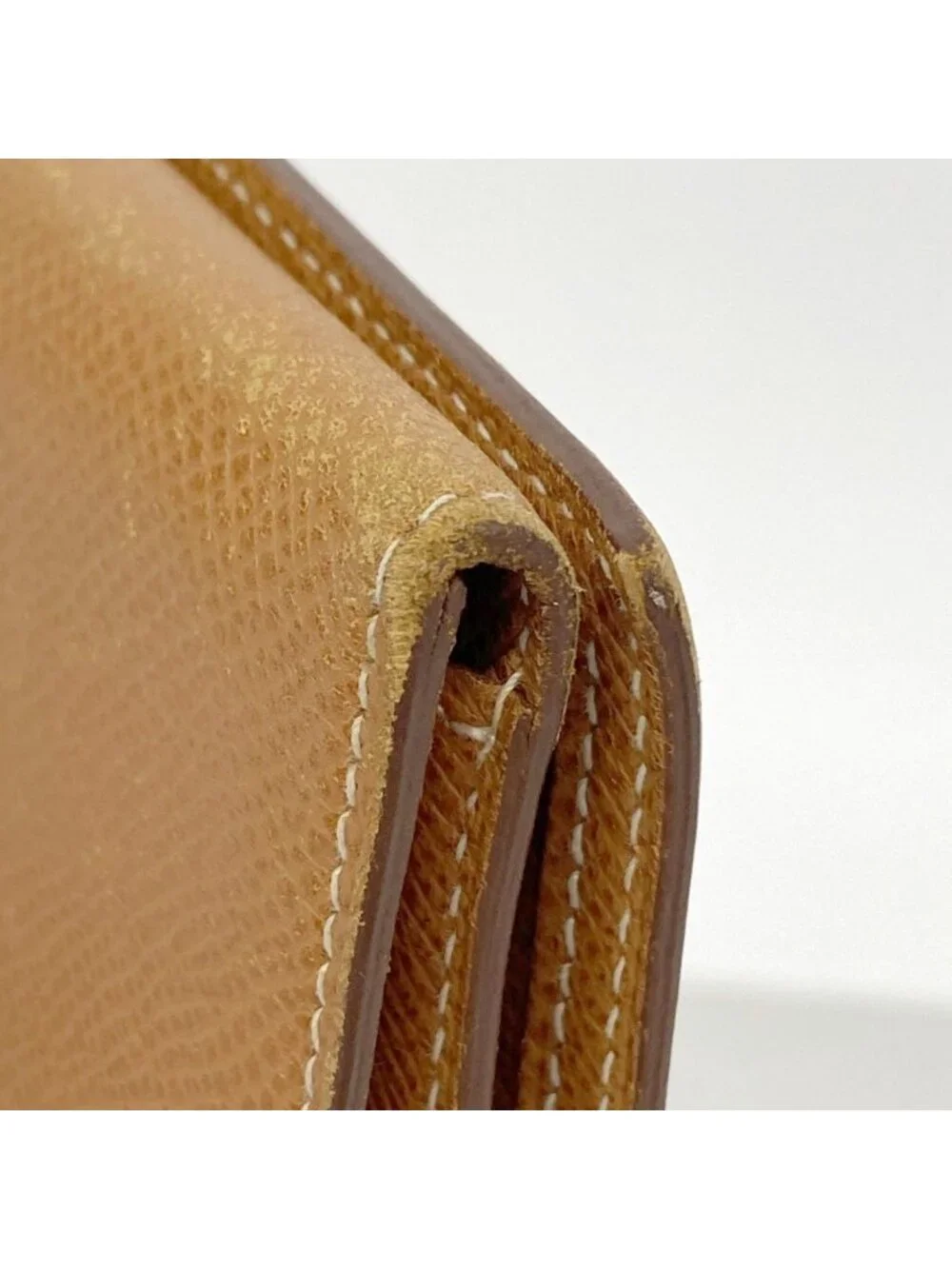 Hermes Trifold Wallet Bearn Dupri Veau Epsom Gold Silver